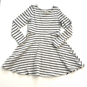 H&M Gray Striped Dress 6-8